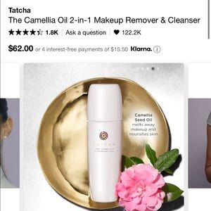 Tatcha PURE one step camellia cleansing oil.